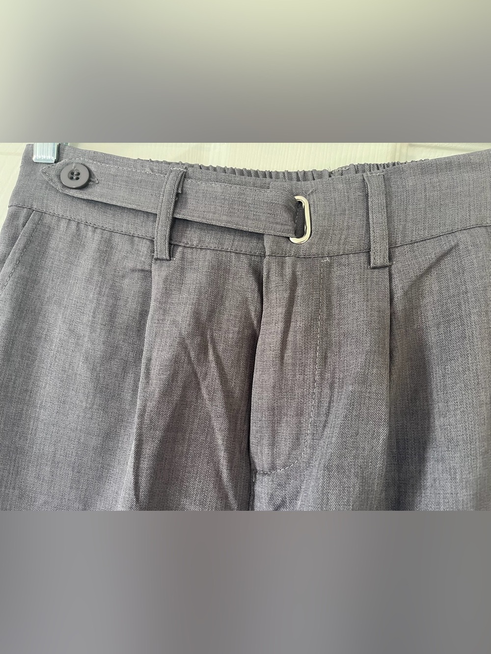 Wide Leg Gray Dress Pants - Picture 2 of 9